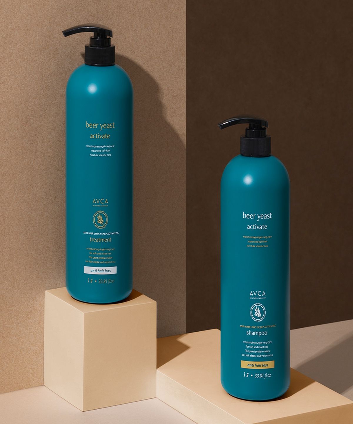 아브카(AVCA) 맥주효모 두피케어 대용량 탈모증상완화 트리트먼트 1,000ml 2개