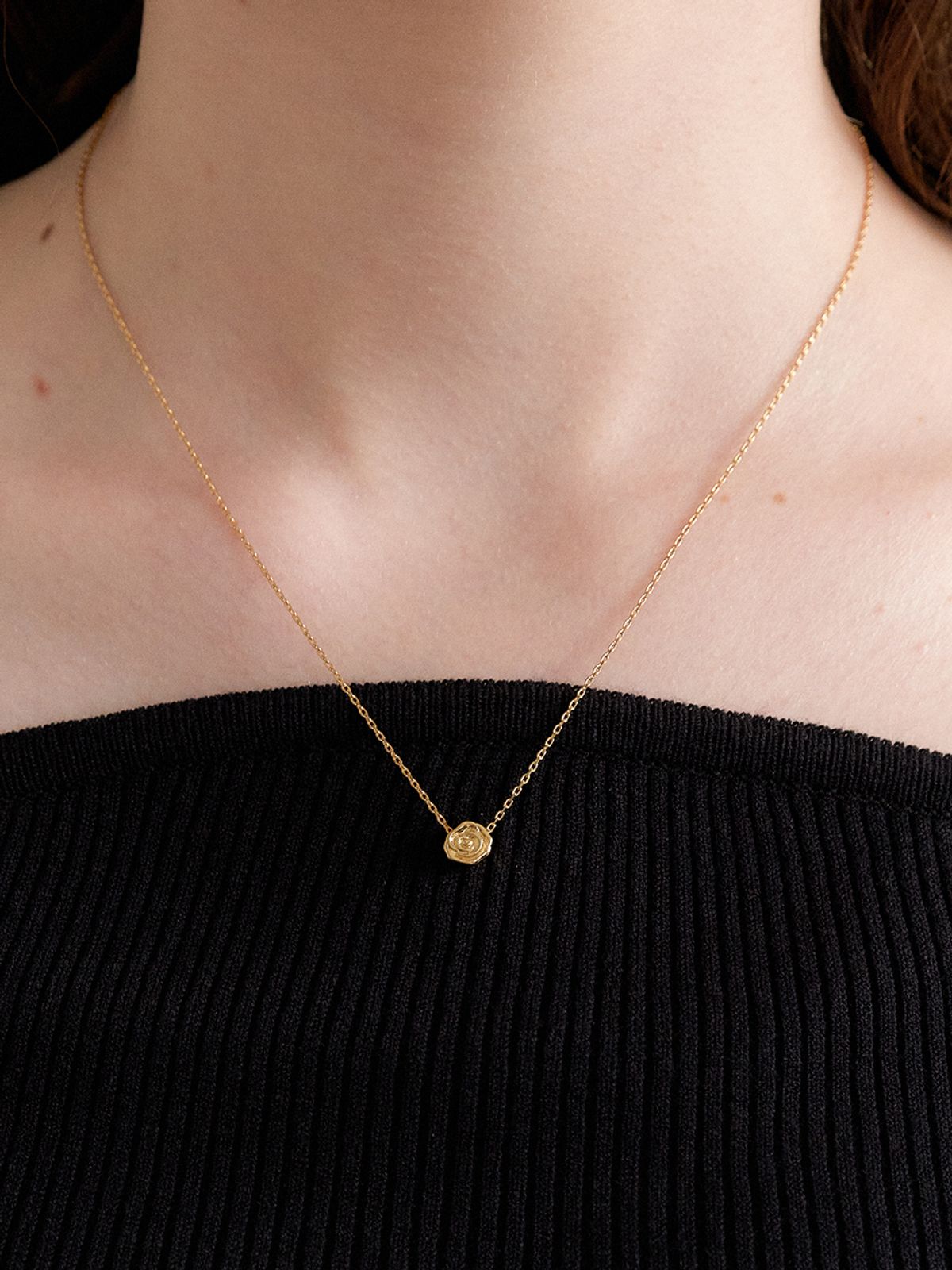 오블라(OVLA) vintage rose necklace_S JN036