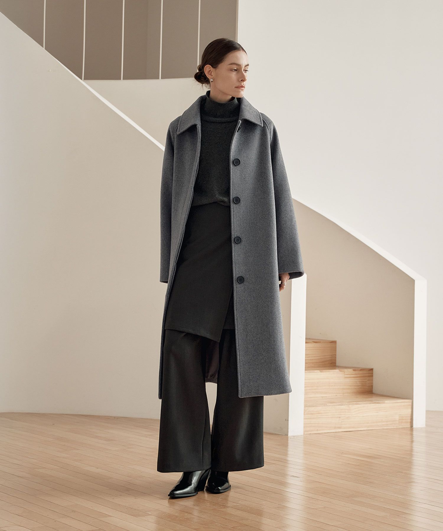 MUSINSA公式 | ZERO STREET [3カラー] ルゼロ カシミヤウール ロングコート