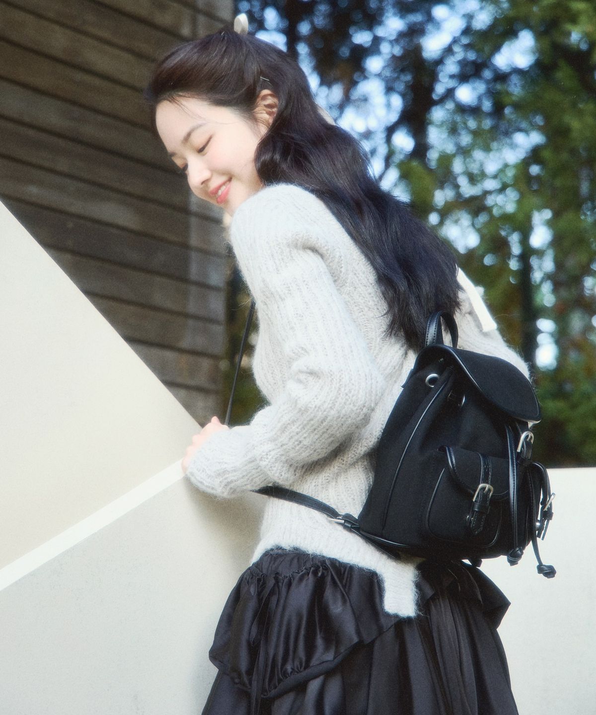 아오하(AHOHA) 키핀 백팩 스웨이드 블랙