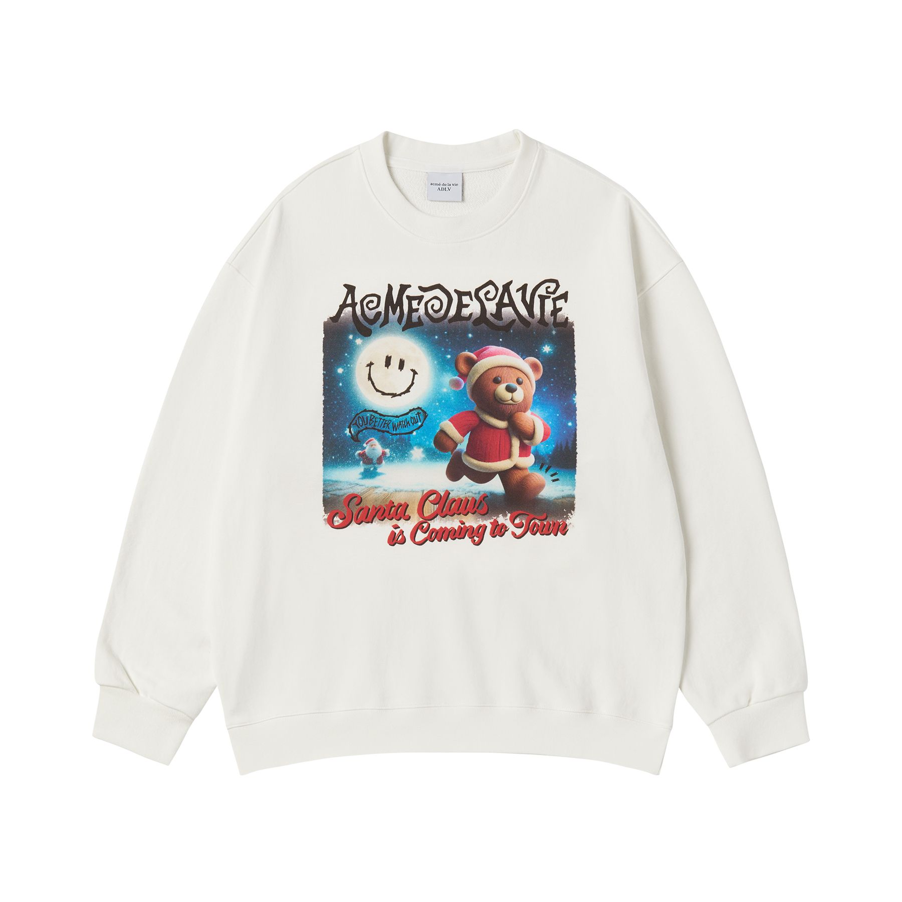 [ADLV] RUNNING SANTA BEAR SWEATSHIRT /追跡付 acmé de la vie ADLV RUNNING SANTA BEAR SWEATSHIRT BLACK