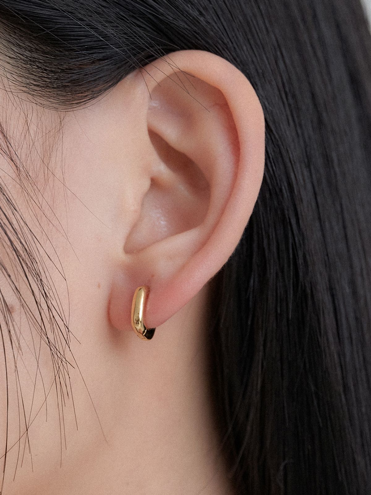 오블라(OVLA) square round one touch earring_2color JE053