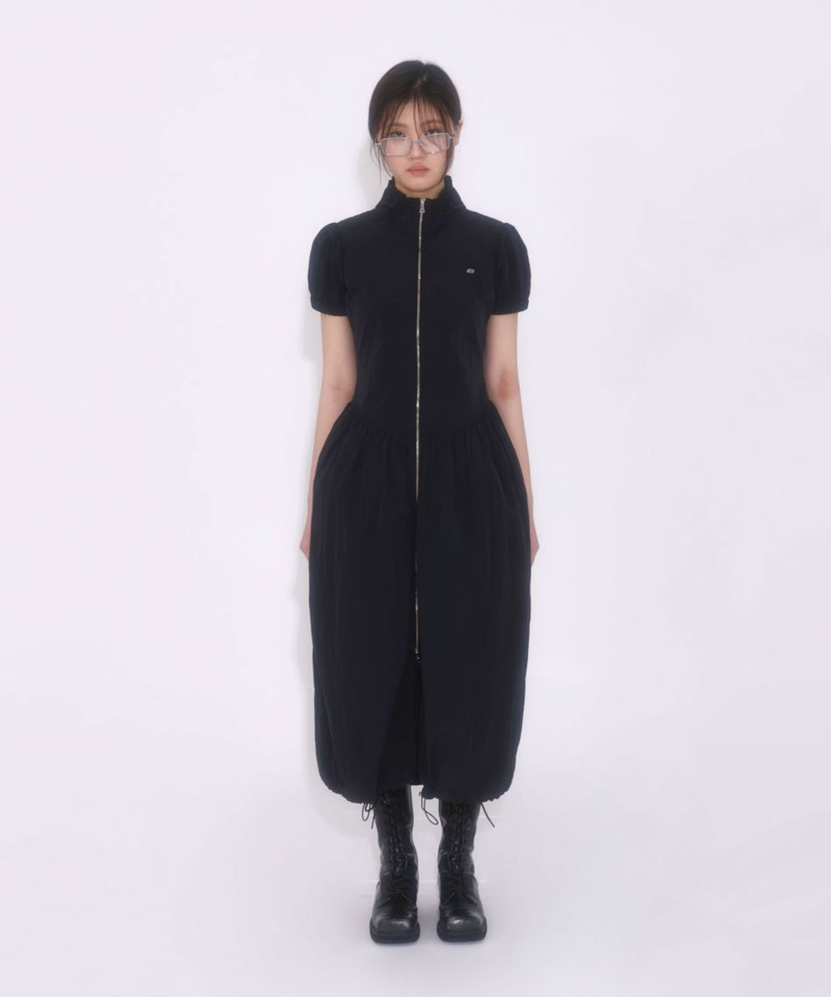 루루서울(LOULOUSEOUL) Yucca Nylon Dress (Black)