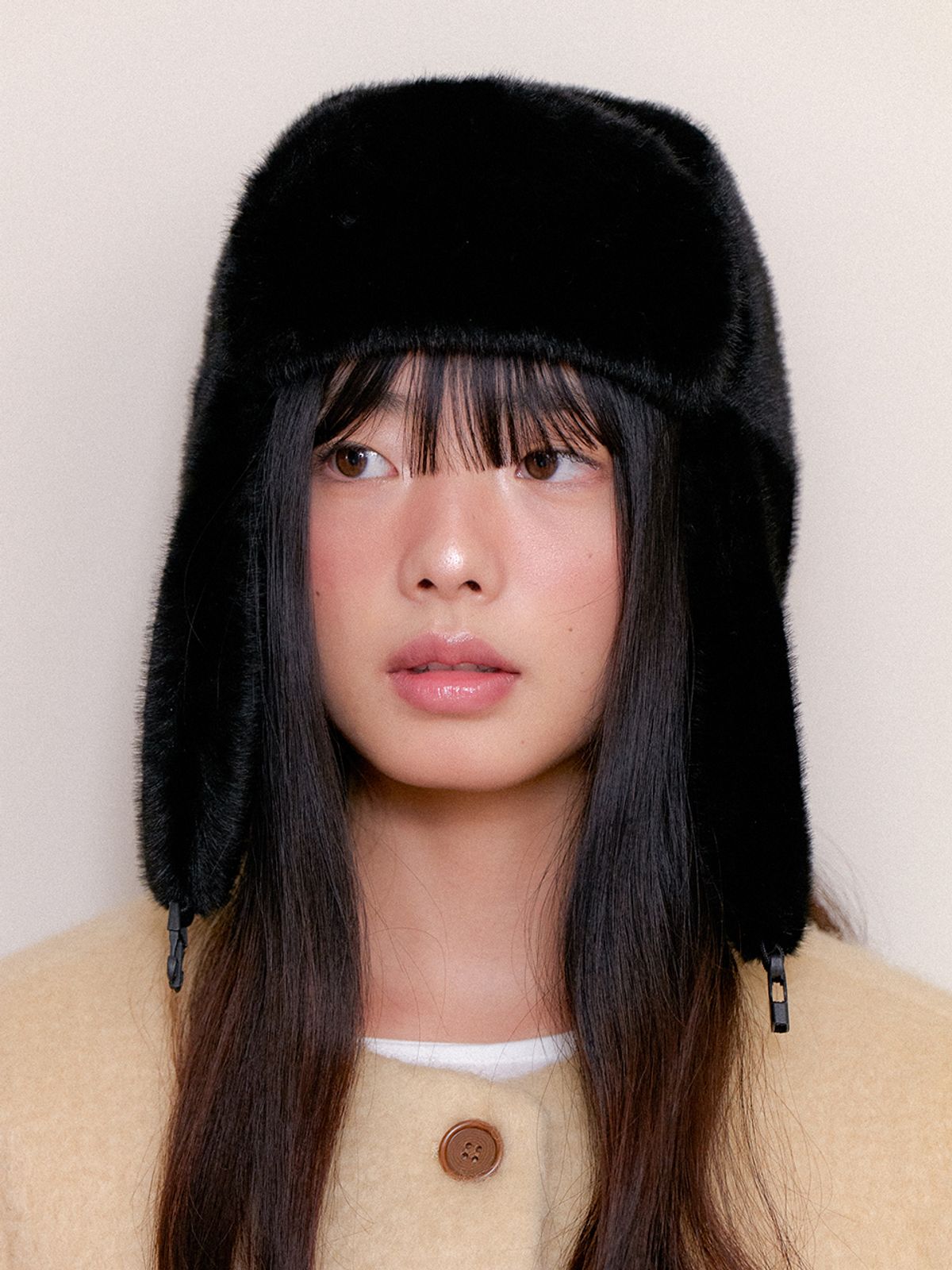 오블라(OVLA) FAKE FUR VOLUME TROOPER HAT HA040