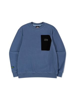 우븐 포켓 플리스 티셔츠 BLUE