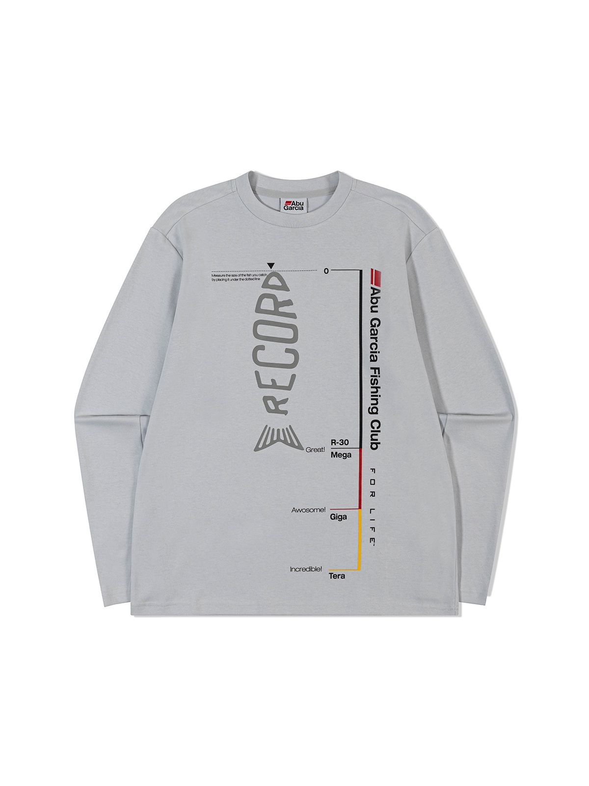 아부가르시아(ABU GARCIA) 피쉬 룰러 그래픽 티셔츠 LIGHT GREY