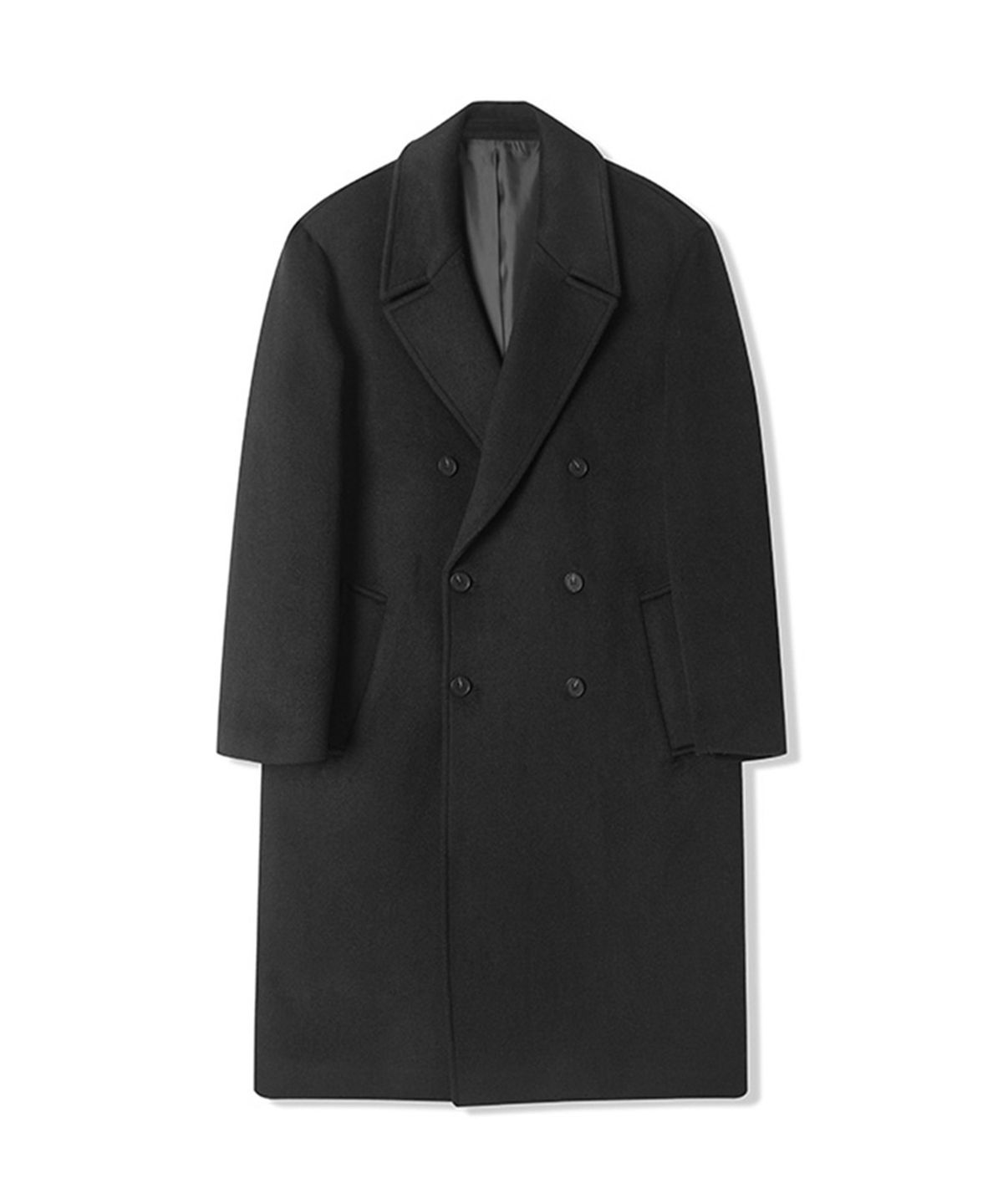 애드호크(ADHOC) 남성 더블 브레스티드 코트 (BLACK) (HAAHC13)