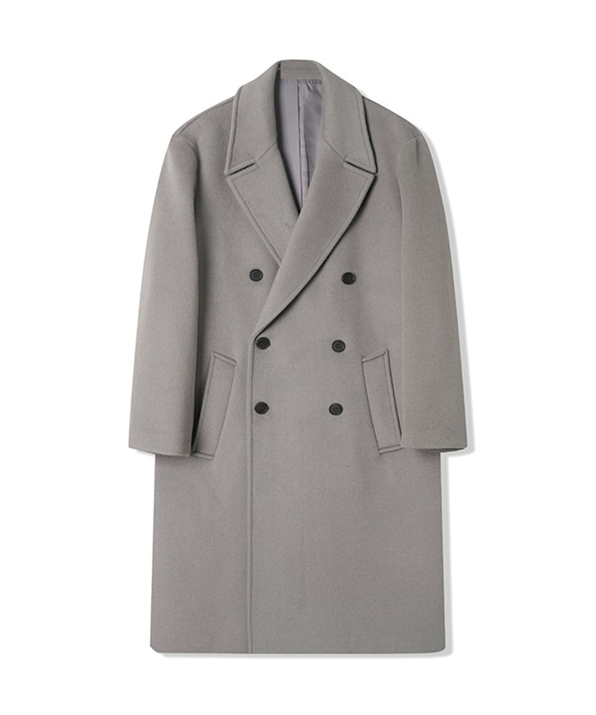 애드호크(ADHOC) 남성 더블 브레스티드 코트 (LT-KHAKI) (HAAHC13)