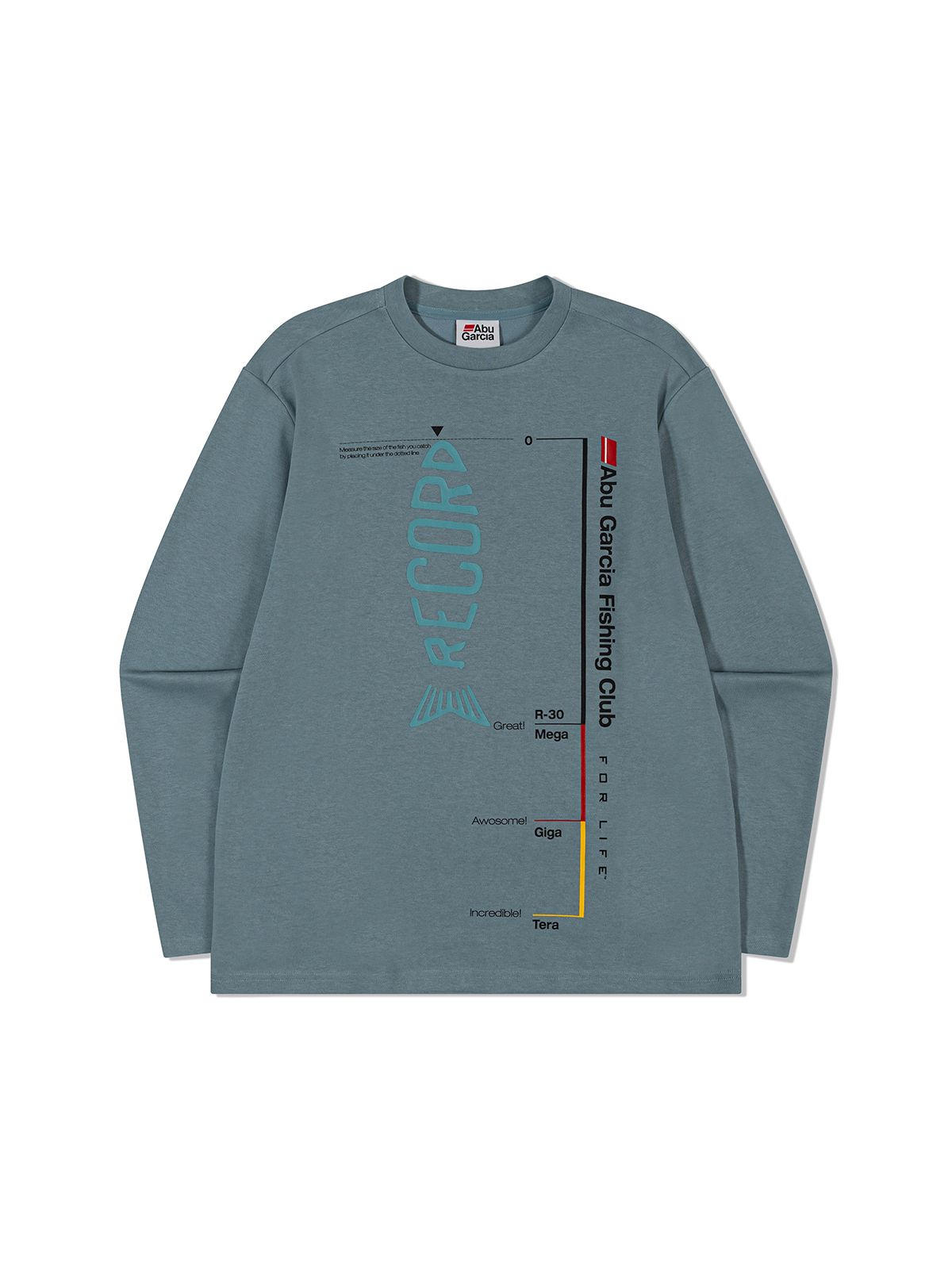 아부가르시아(ABU GARCIA) 피쉬 룰러 그래픽 티셔츠 TURQUOISE BLUE