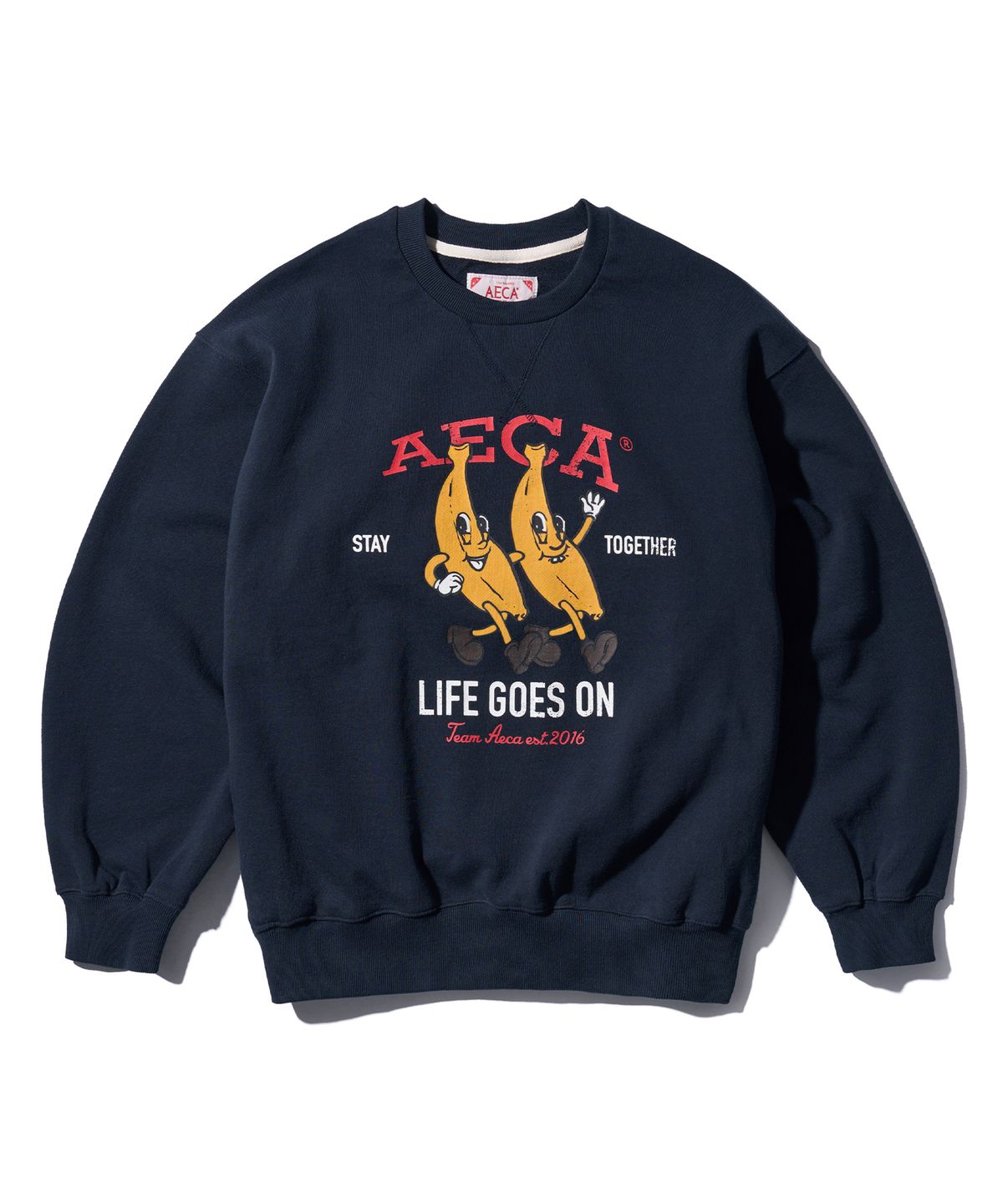 에이카화이트(AECA) STAY TOGETHER SWEAT SHIRT-NAVY