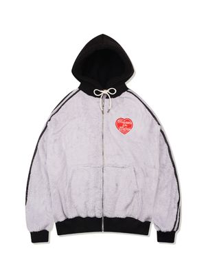 UNISEX 페이크퍼 후드 집업 그레이(FCE4ZP657M)