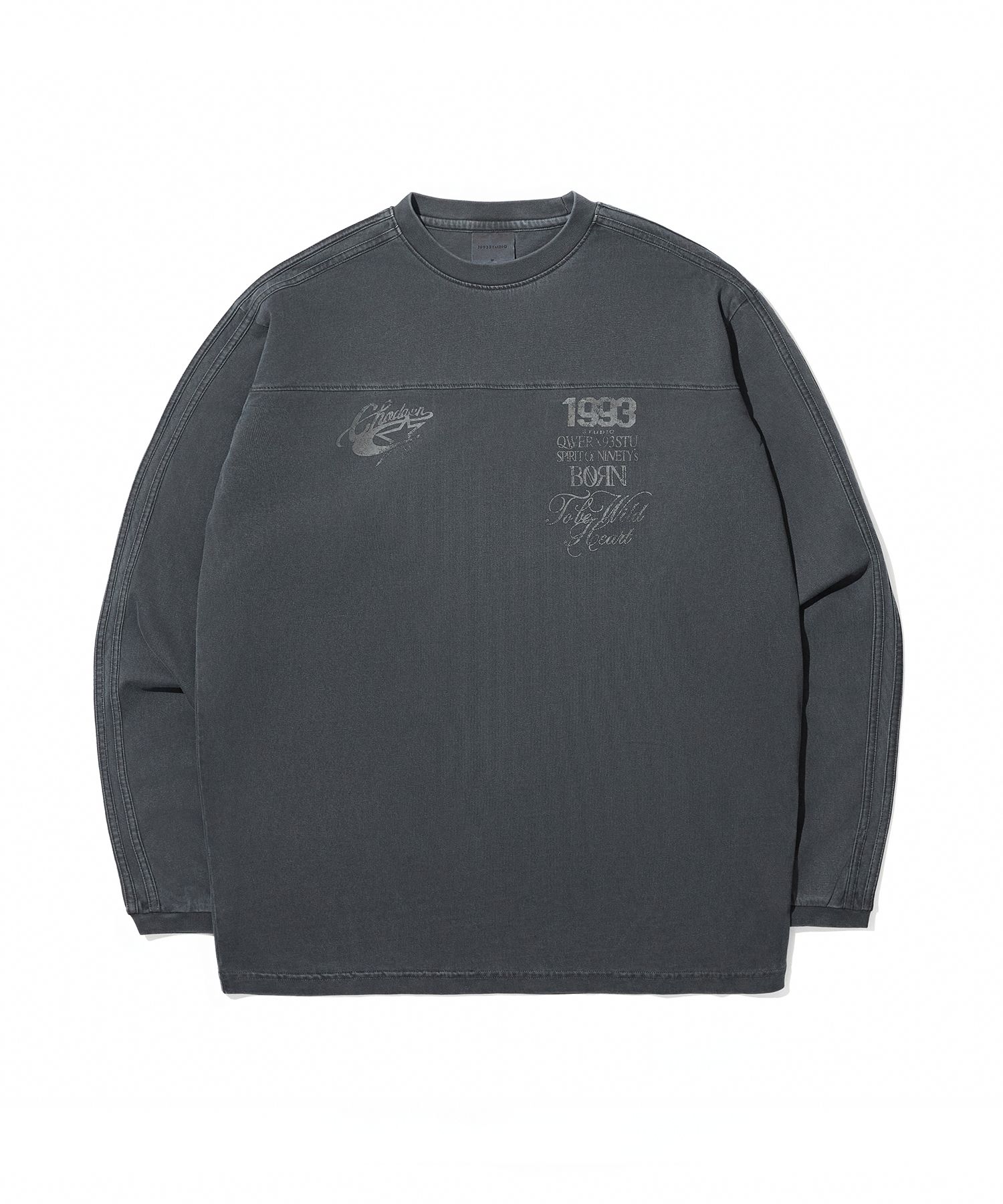 MUSINSA | 1993STUDIO Pigment Track Long Sleeve_Charcoal