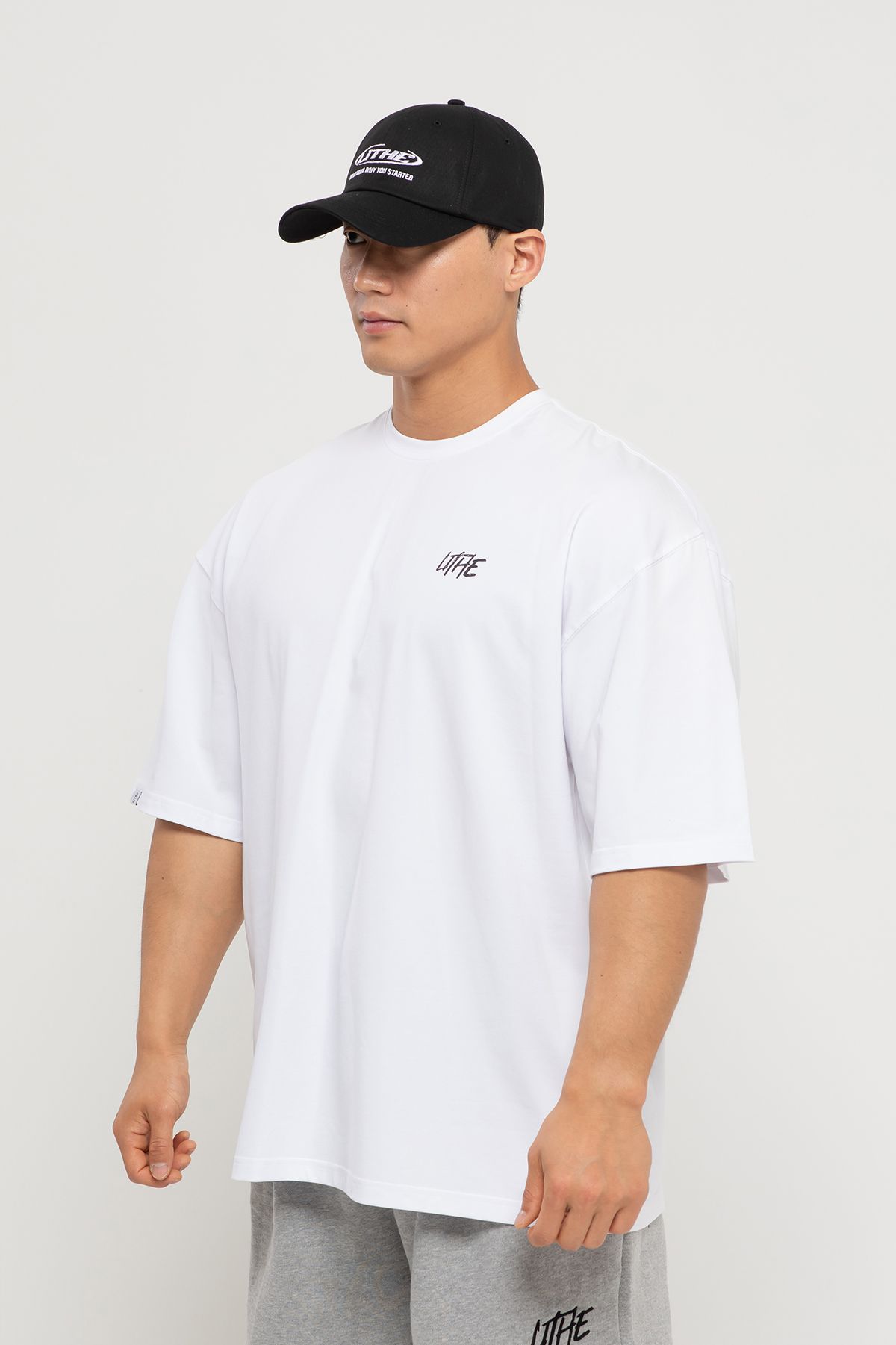라이드(LITHE) 겟오버잇 백로고  오버핏티셔츠/ 2 colors