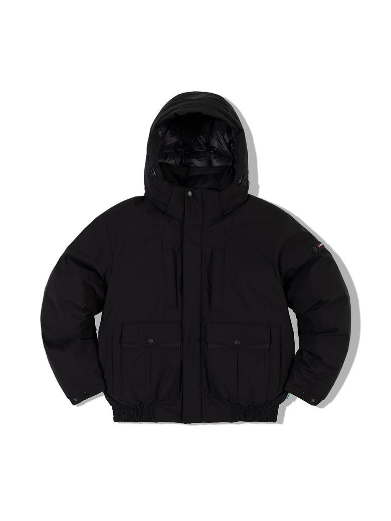 블루종 미들 다운 자켓 BLACK