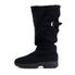 Belted Slouchy Shearling Boots_Black