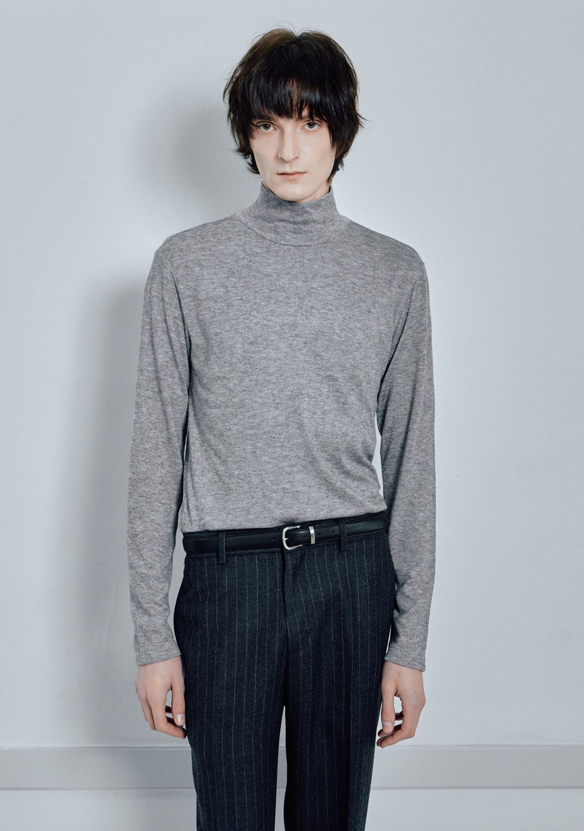 세비지(SAVAGE) Turtle Neck Jersey - Grey