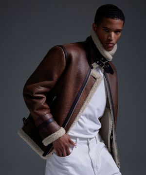 M 프리미엄 버팔로 무스탕 브라운