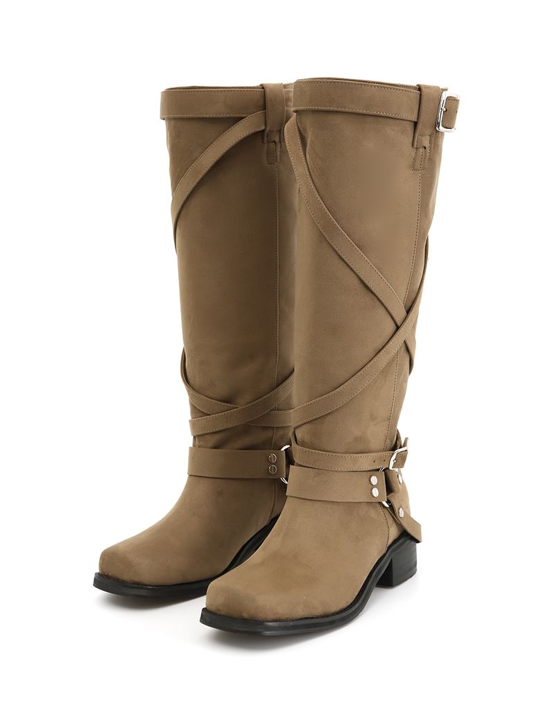 MULTI SUEDE BOOTS (BEIGE)