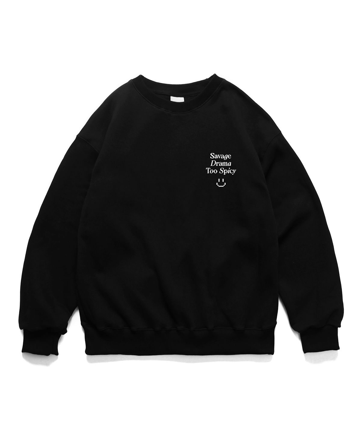 앱놀머씽(ABNORMALTHING) 스파이시 크루넥 블랙 (SPICY CREWNECK BLACK)
