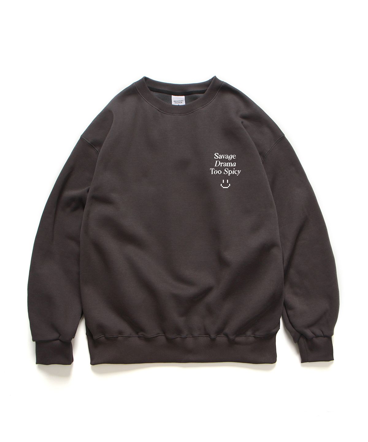 앱놀머씽(ABNORMALTHING) 스파이시 크루넥 다크그레이 (SPICY CREWNECK DARK GREY)