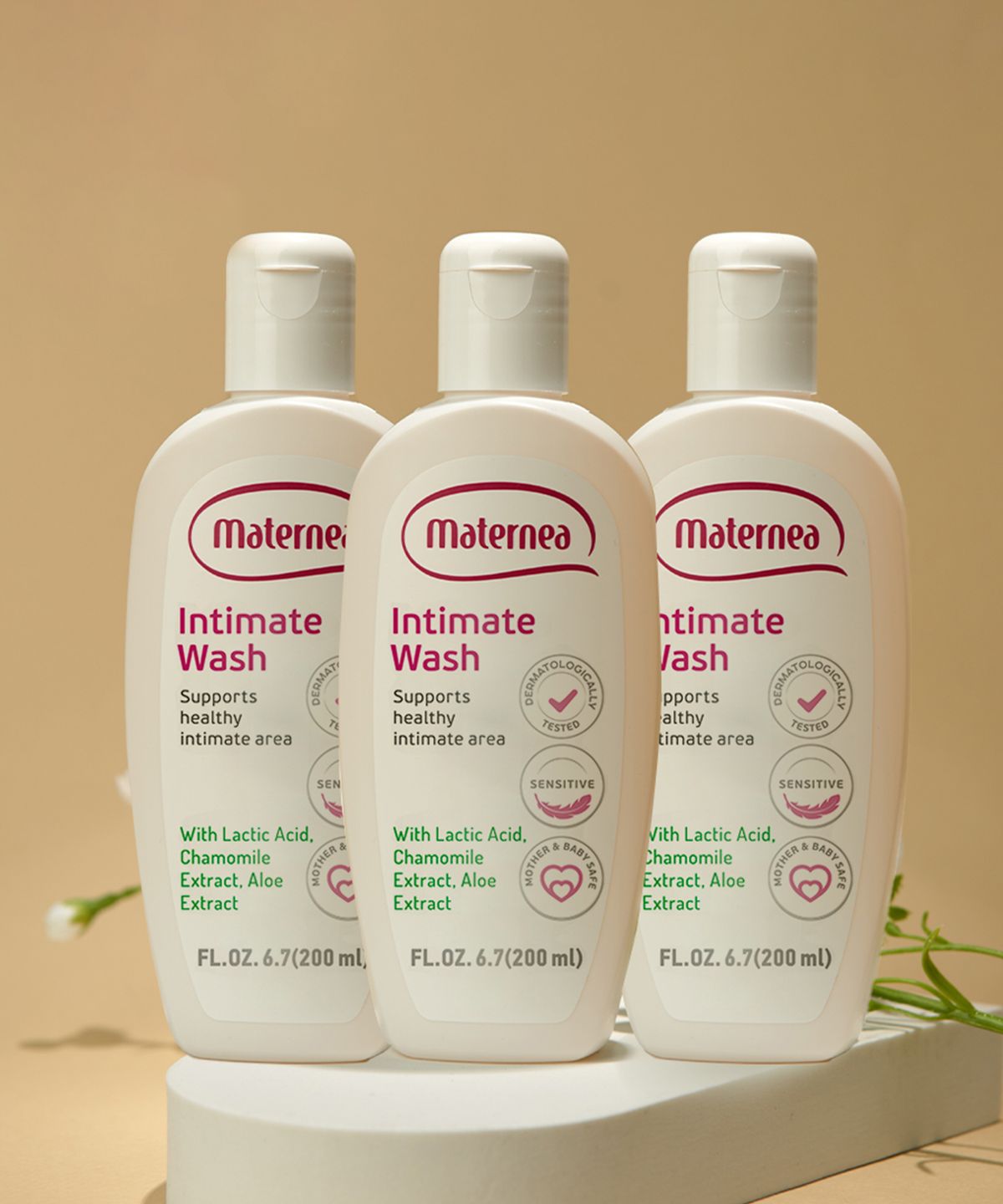 마더니아(MATERMEA) [립오일 본품 랜덤 1 증정]순한 약산성 여성청결제 200ml 3개입