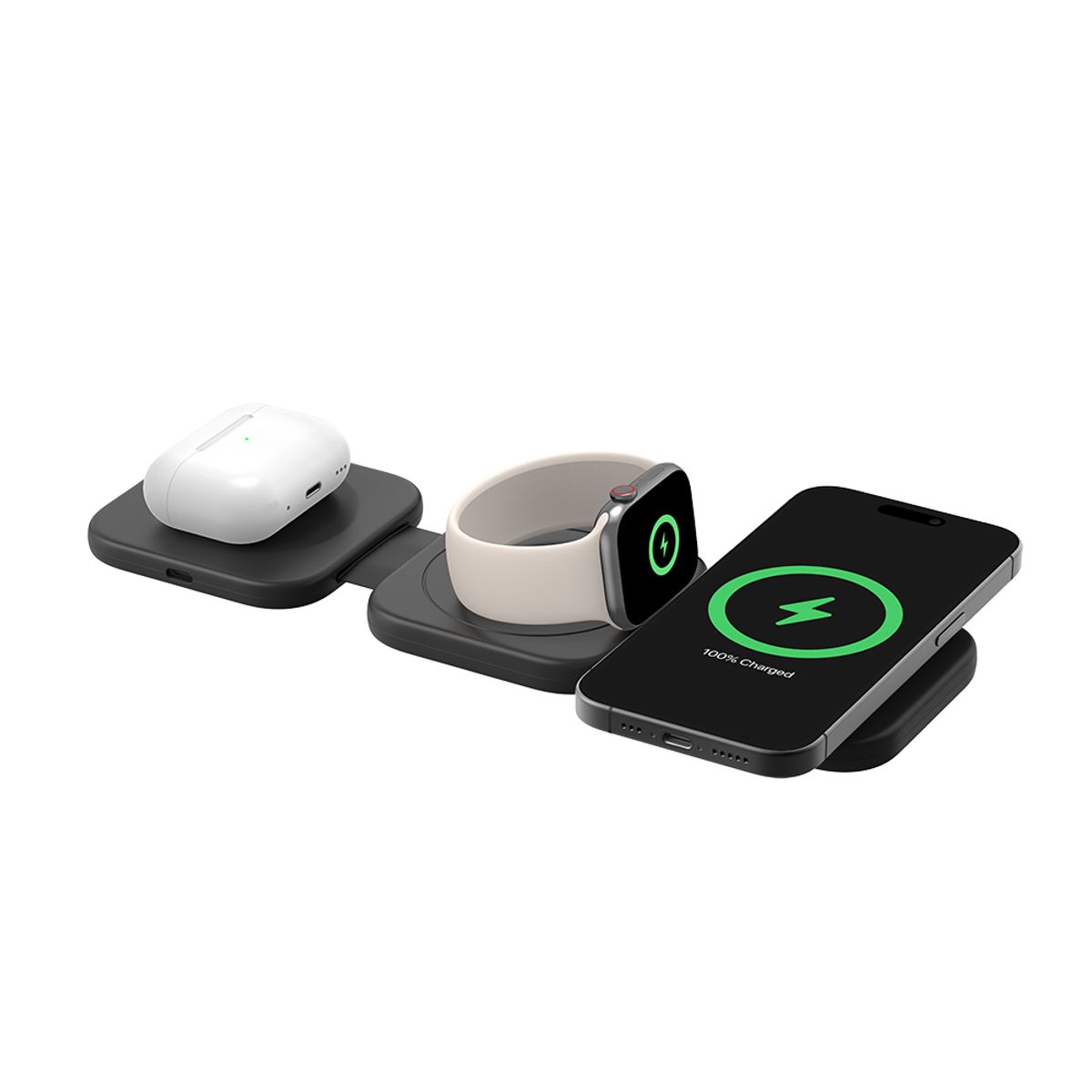 벨킨(BELKIN) Qi2 3in1 15W 마그네틱 여행용 충전 패드 WIZ024