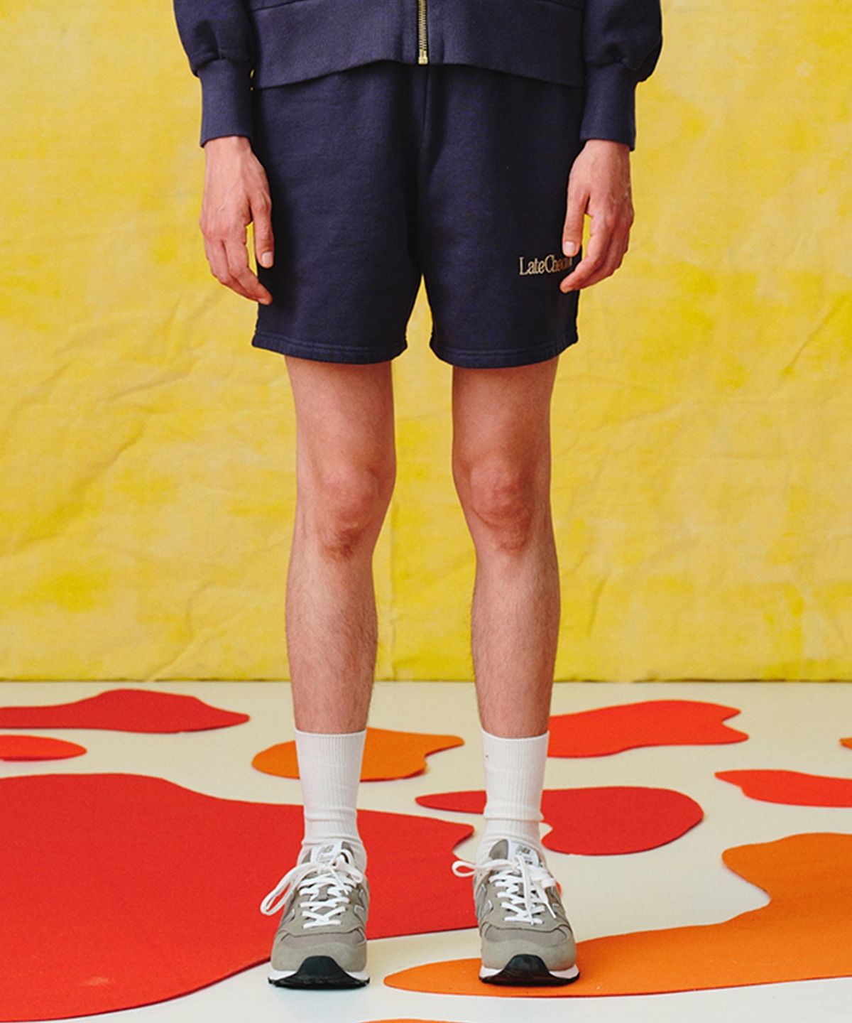레이트 체크아웃(LATE CHECKOUT) (U) 조거 쇼츠 네이비 SHORTS NAVY