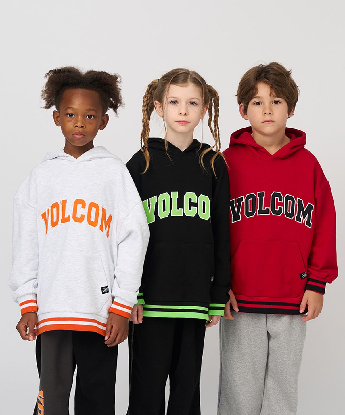 볼컴 키즈(VOLCOM KIDS) 포인트 빅로고 후드_D4F315