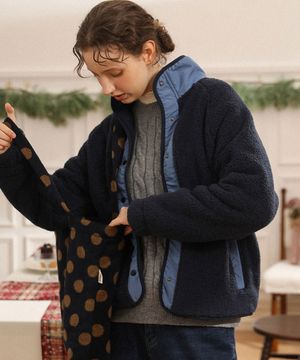 후리스배색오픈점퍼 (KYJP2509193)