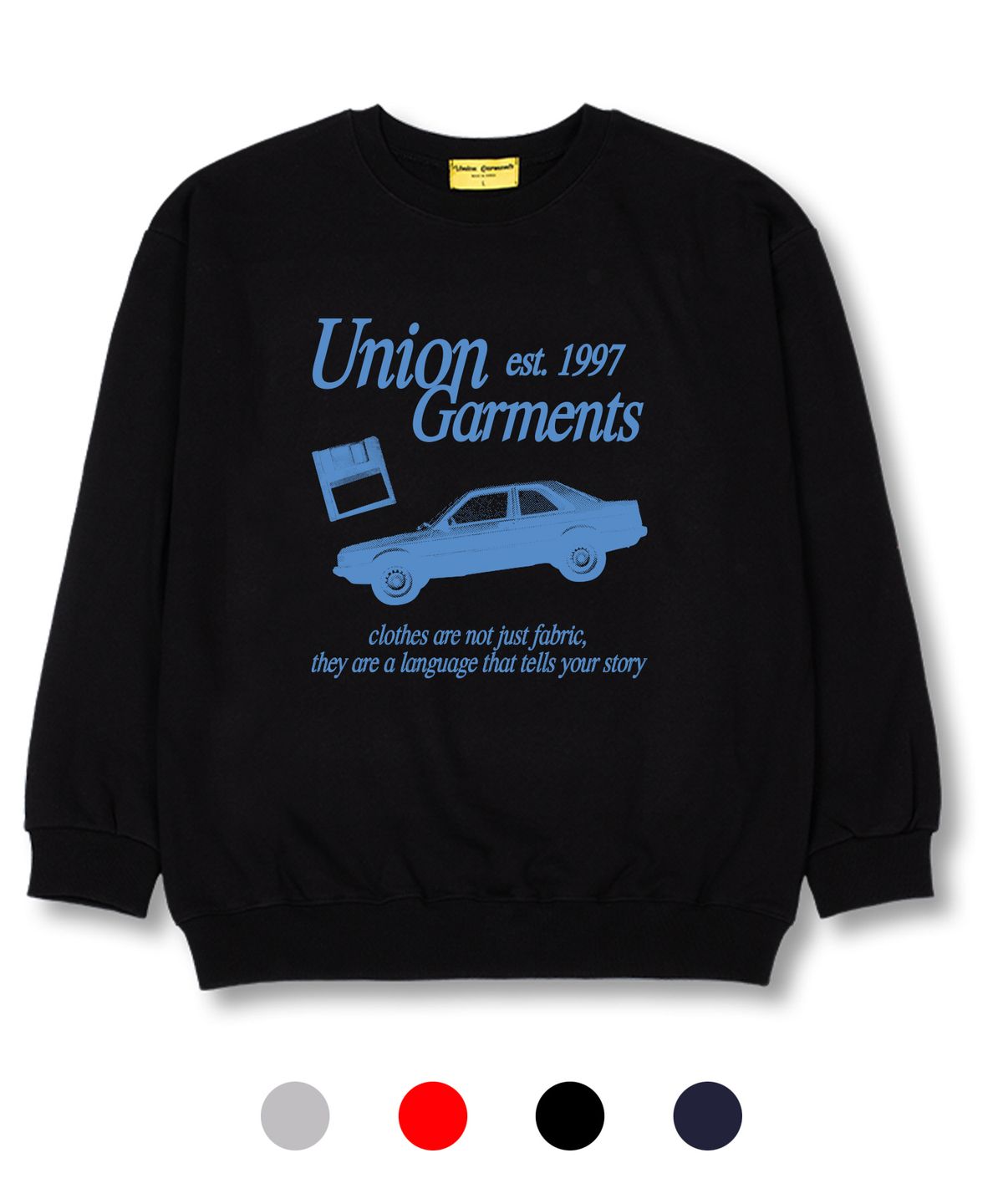 유니온가먼츠(UNION GARMENTS) 올드카 쭈리 오버핏 맨투맨 티셔츠