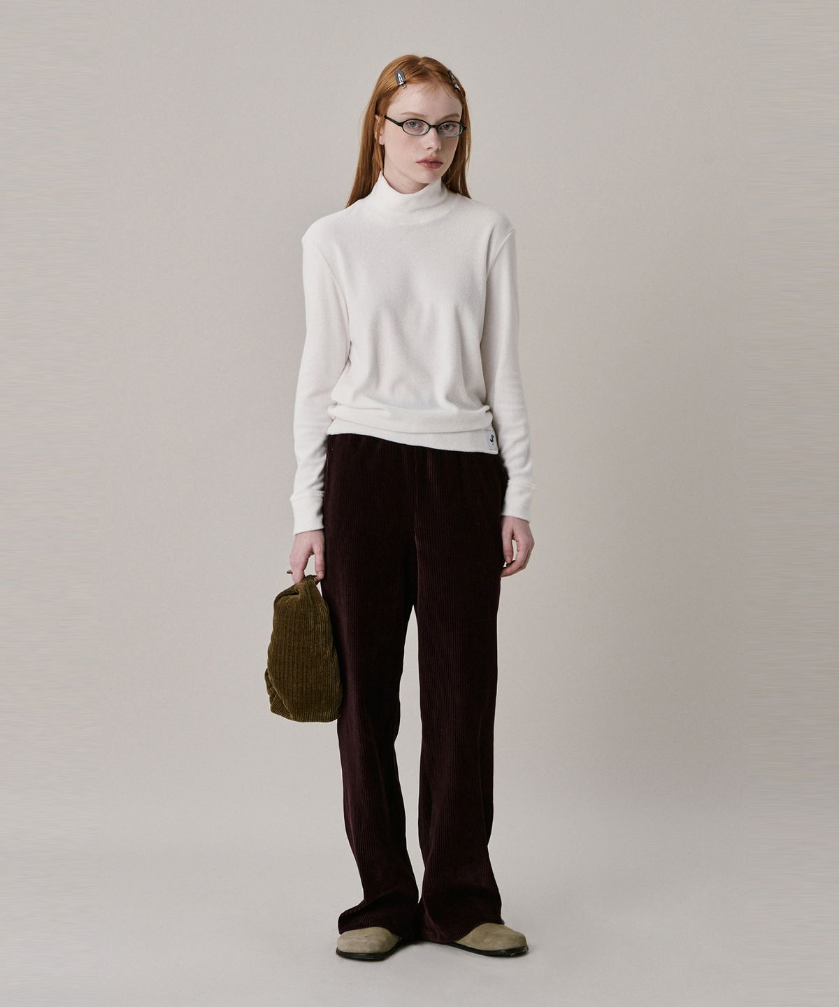 준준스페이스(JUNEJUNE SPACE) 24 Two Tone Velour Pants_Burgundy (24 투 톤 벨루어 팬츠_버건디)