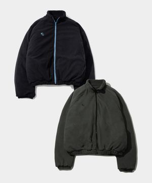 소프트 하이넥 플리스 덤블 리버시블 집업 점퍼_2COLOR