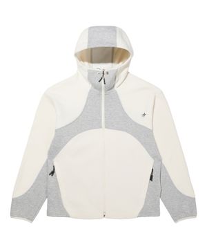 BLOCKING POLARTEC HOOD FULL-ZIP (IVORY)