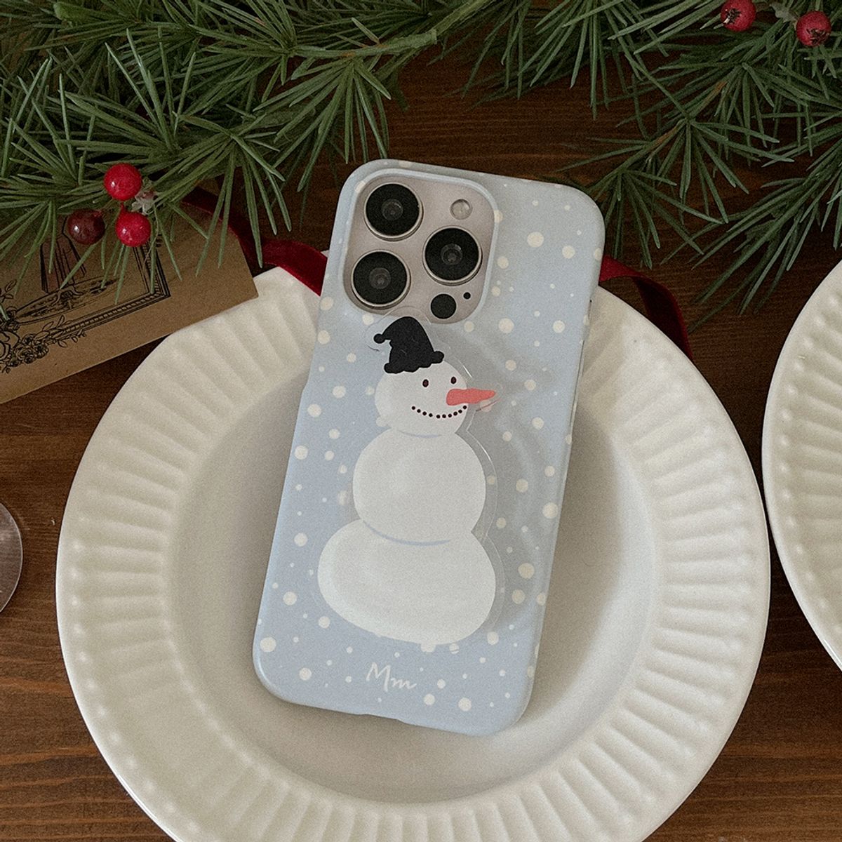 메이드모먼(MADEMOMENT) [mm] snow pattern 디자인 [하드 폰케이스]