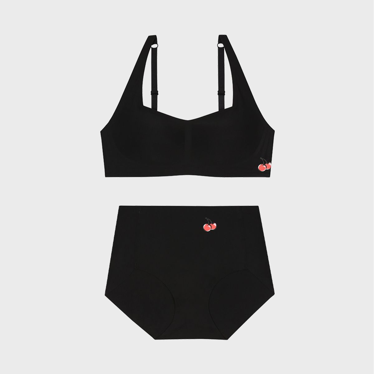 키르시 언더웨어(KIRSH UNDERWEAR) 젤리 퓨징 브라팬티 블랙