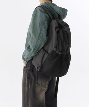 립스탑 메시 포켓 드로스트링 백팩 [그레이]