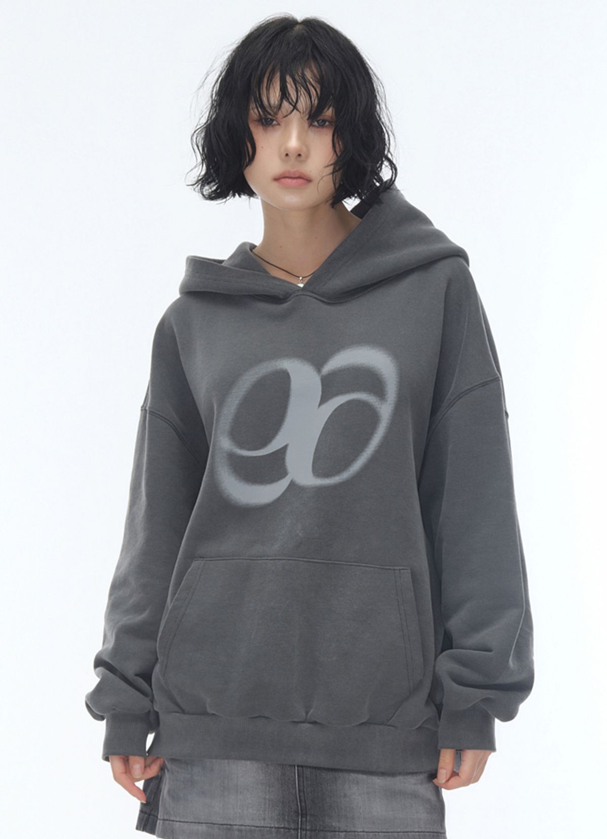 애즈온(ASON) PIGMENT WASHING HOODIE / CHARCOAL