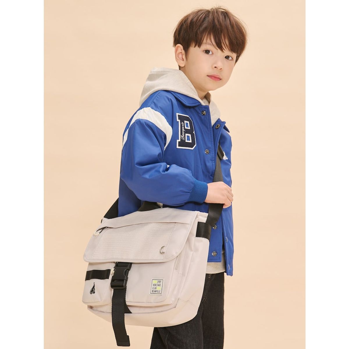빈폴 키즈(BEANPOLE KIDS) 고학년 메신저백  베이지 (BI51D2U50A)