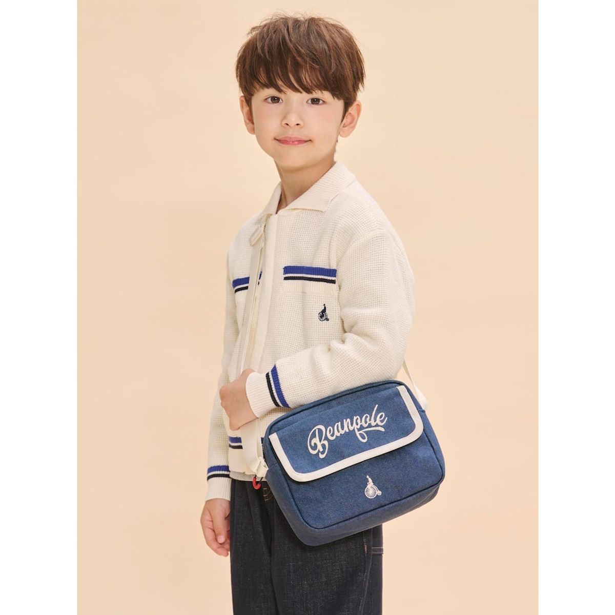 빈폴 키즈(BEANPOLE KIDS) 저학년 메신저백  네이비 (BI51D2U52R)