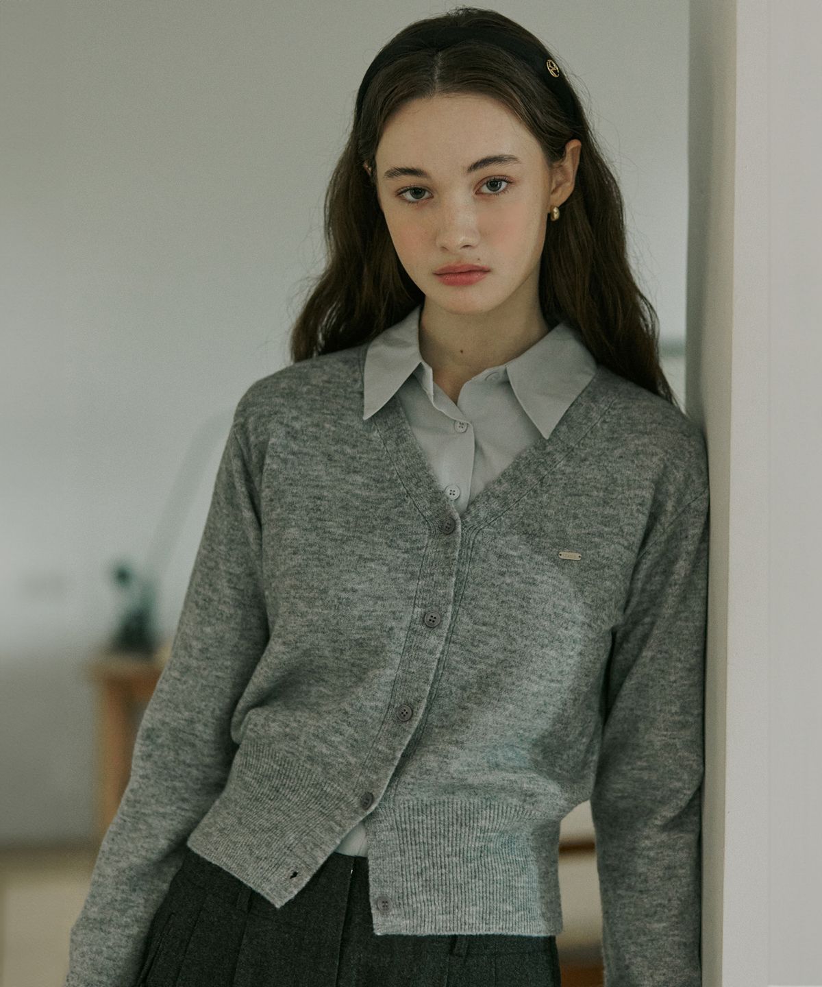 어다울(ADAUL) Signature soft v neck cardigan - 10color