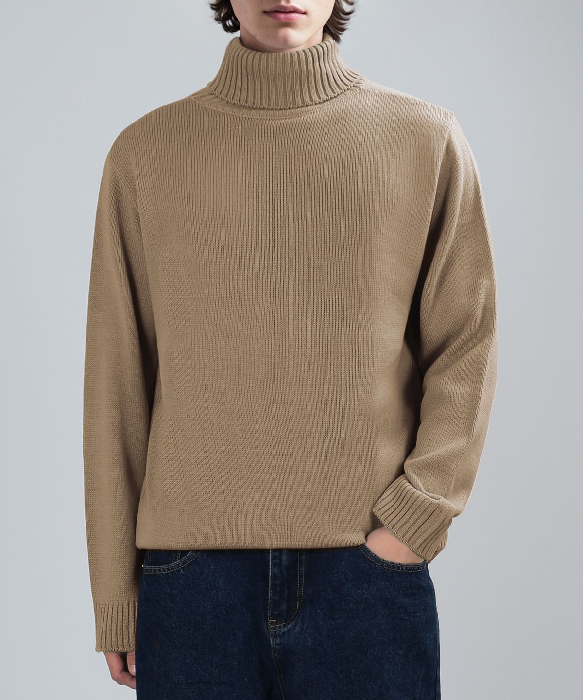 베리베인(VERYVAIN) BALANCE T-NECK KNIT (BEIGE)