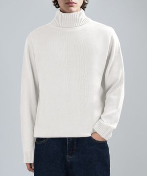 BALANCE T-NECK KNIT (CREAM)