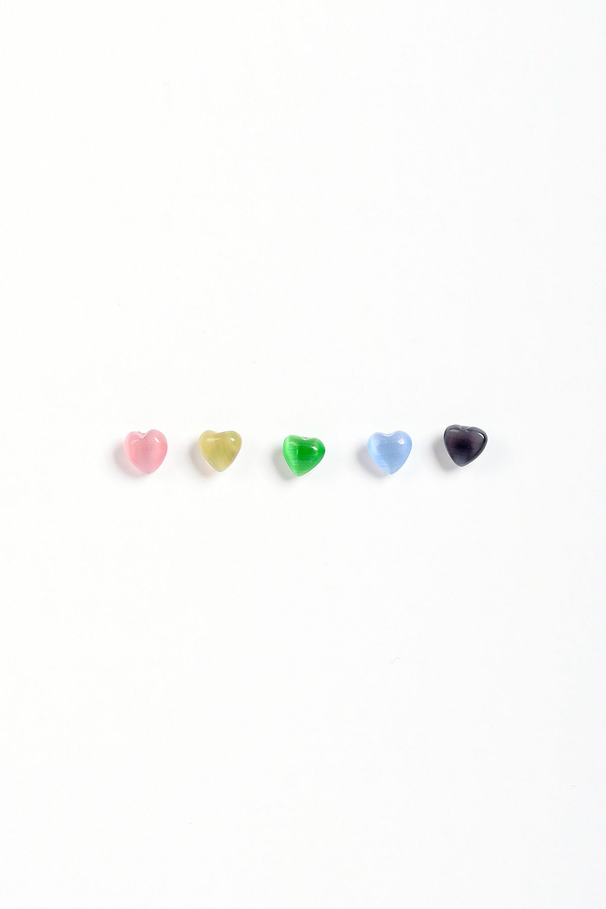 모드곤(MODGONE) 0.8mm 귀걸이 침 두께 얇은 케츠아이 하트 피어싱 Gem stone heart piercing
