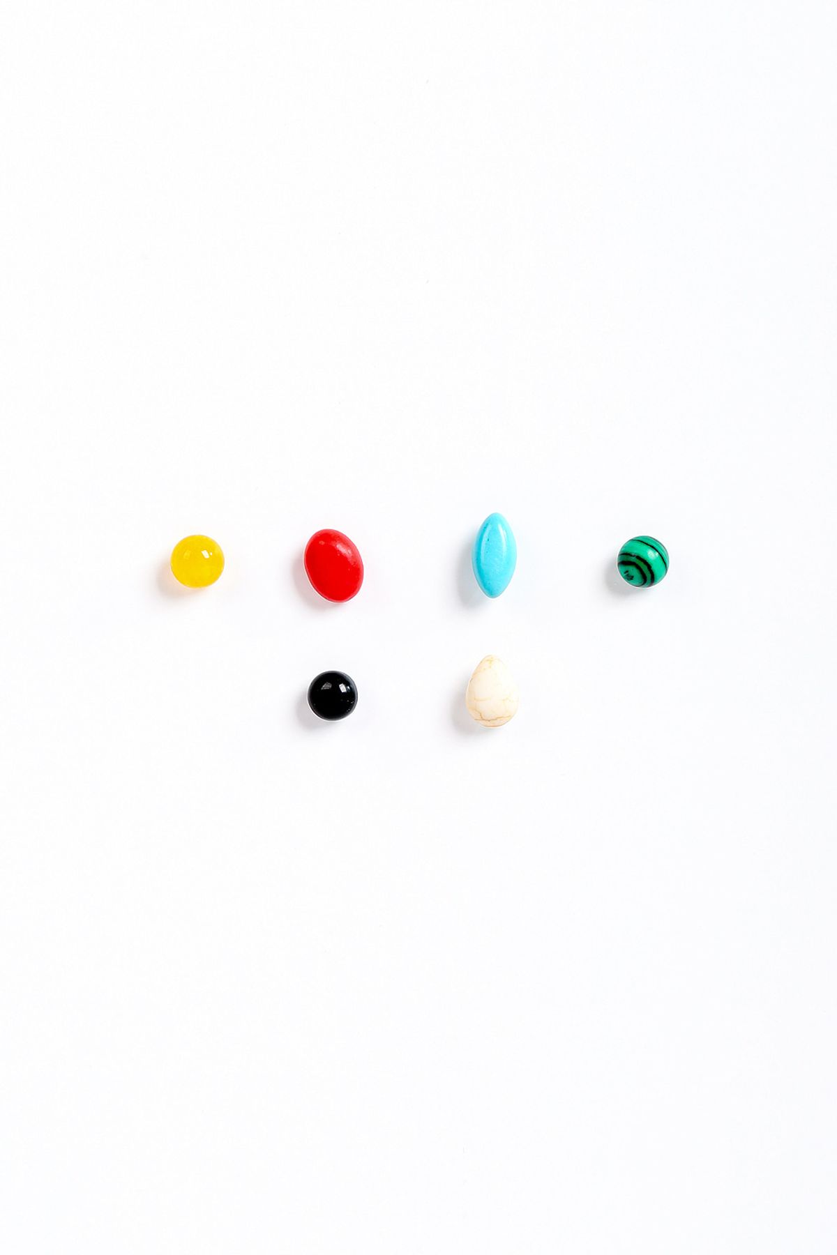 모드곤(MODGONE) 0.8mm 귀걸이 침 두께 얇은 원석 피어싱 Gem stone piercing