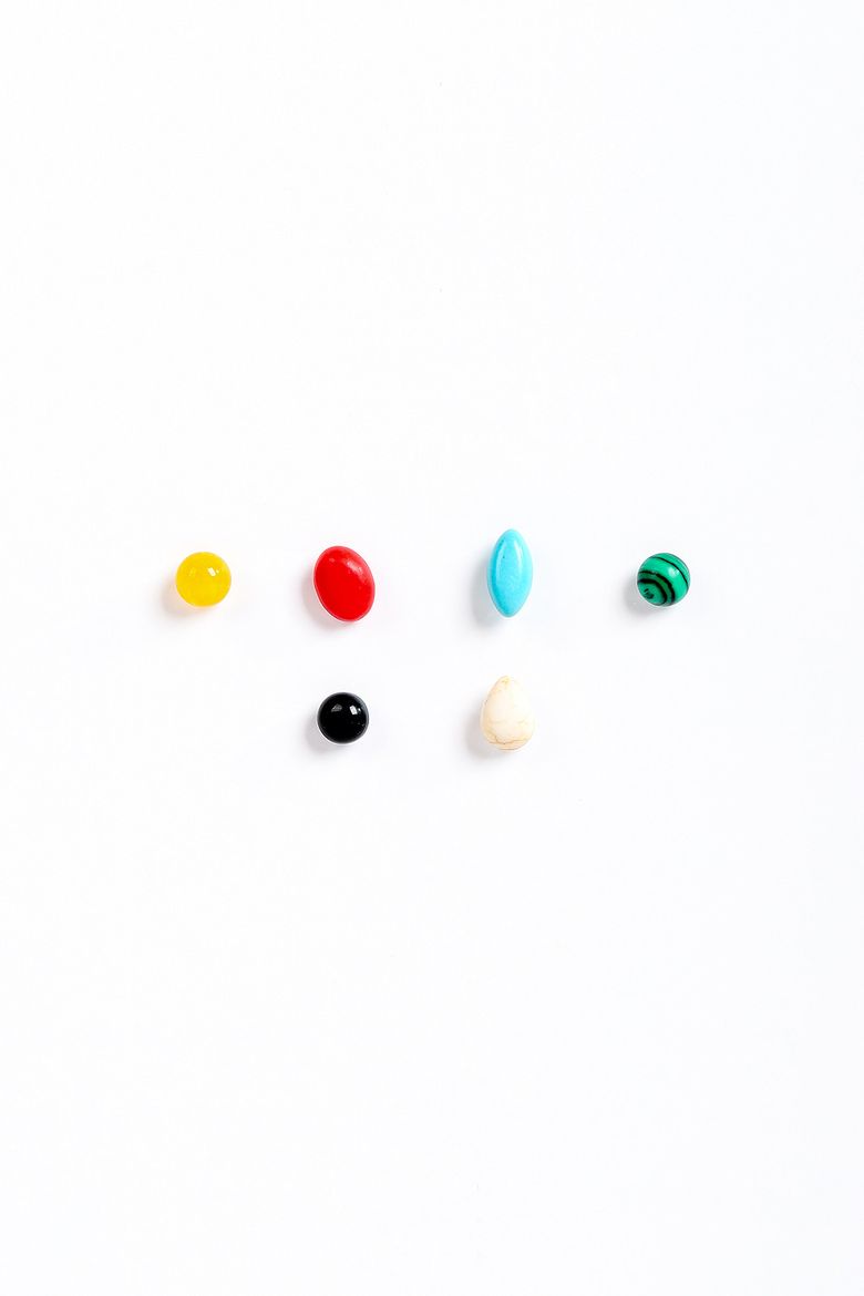 0.8mm 귀걸이 침 두께 얇은 원석 피어싱 Gem stone piercing