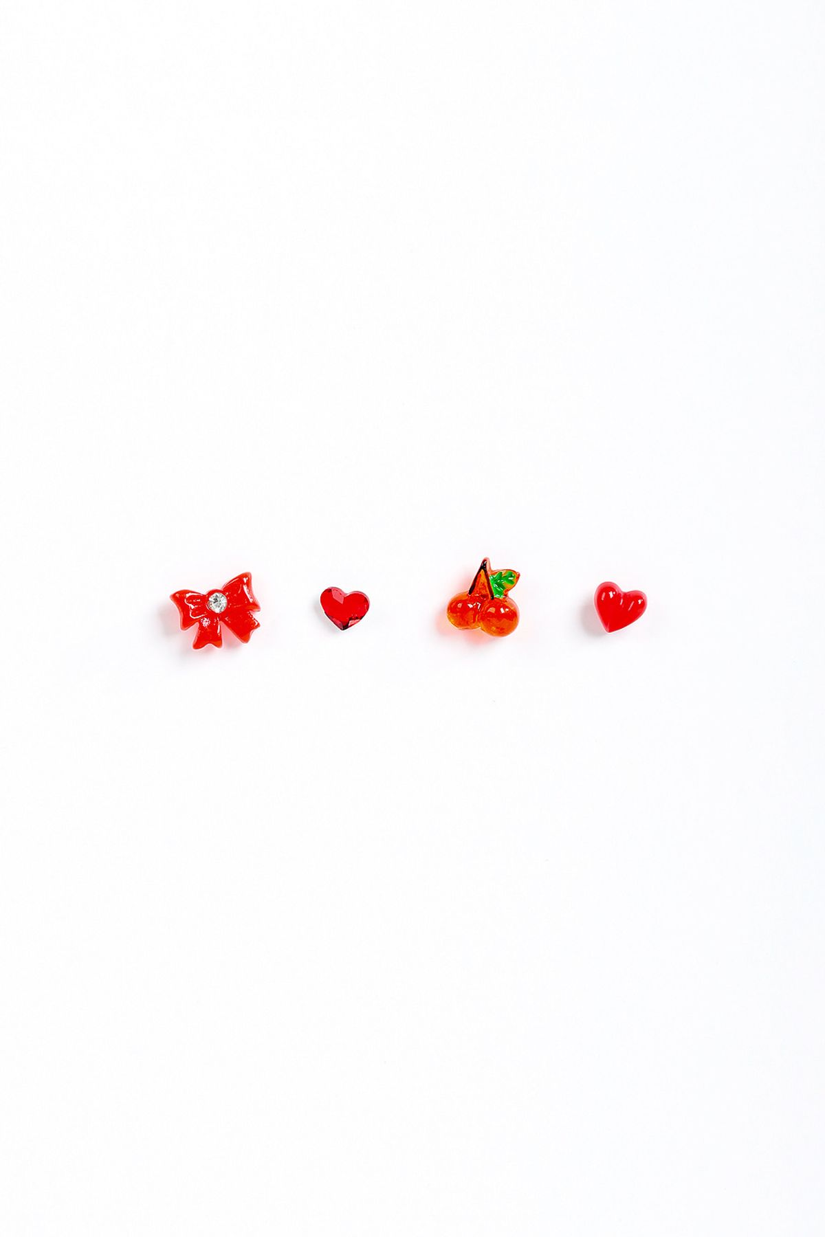 모드곤(MODGONE) 0.8mm 귀걸이침 두께 얇은 리본 체리 하트 피어싱 Ribbon cherry heart piercing