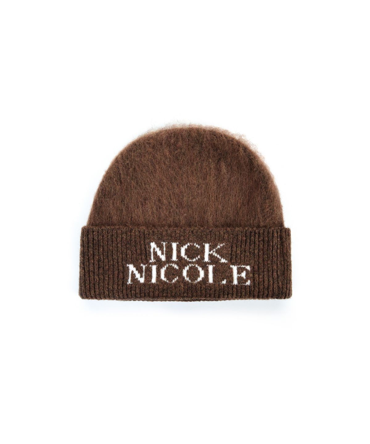 닉앤니콜(NICK&NICOLE) NICOLE MIXED JAQUARD BEANIE_BROWN