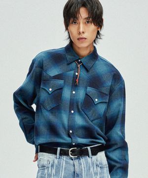 플란넬 체크 웨스턴 셔츠 퍼시픽