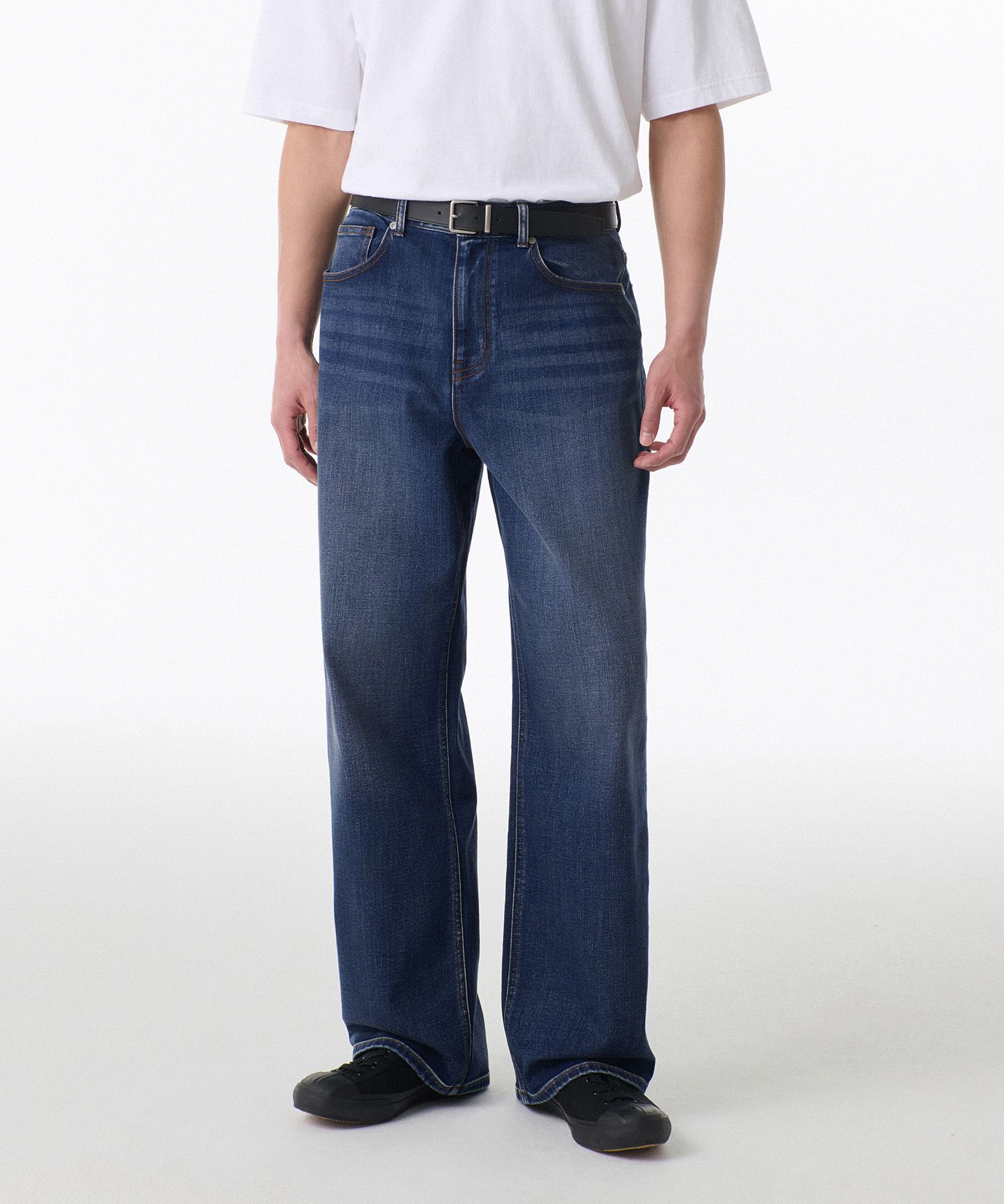 ★MUSINSA STANDARD★ Wide denim pants medium indigo MMCNP802 MUSINSA | MUSINSA STANDARD [Cool Standard] Wide Denim Pants