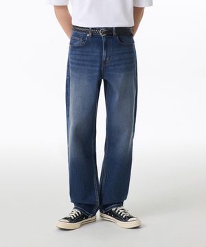 [쿨탠다드] 레귤러 핏 데님 팬츠 [미디엄 인디고]